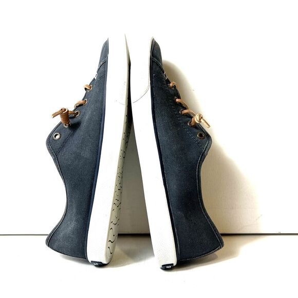 Sperry Top Sider Women Gray Comfort Casual Sneaker Size 8.5M Slip On Canvas Shoe - Picture 5 of 12